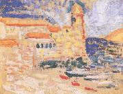 Henri Matisse View of Collioure(The Bell Tower) (mk35) oil on canvas